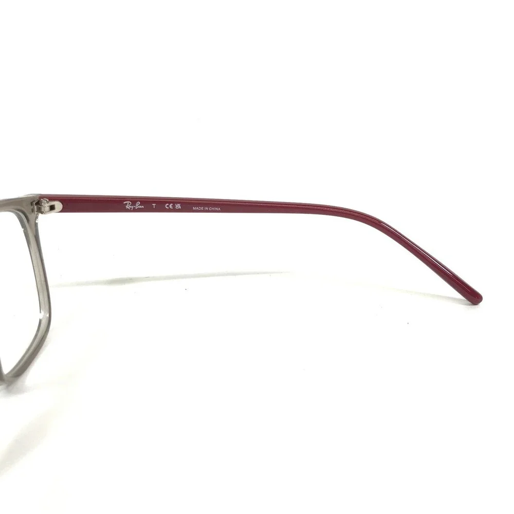 Ray-Ban Eyeglasses Frames RB7185 8083 Clear Gray Red Square Full Rim 50-18-145